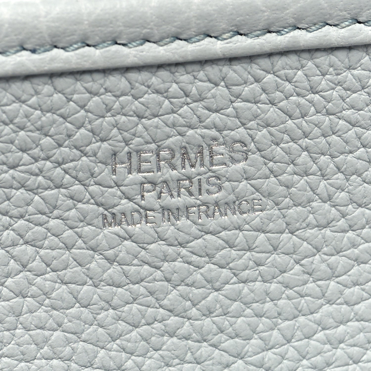 Hermes Taurillon Clemence Evelyne III PM Bleu Pale 6 of 10