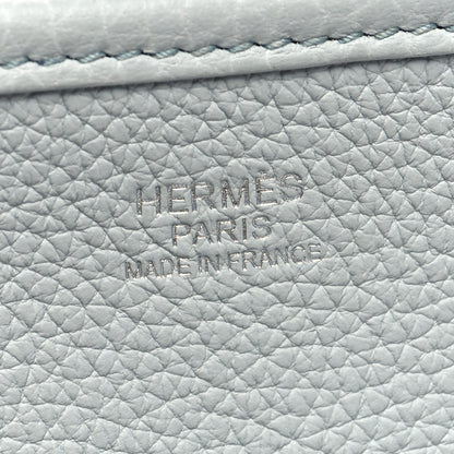 Hermes Taurillon Clemence Evelyne III PM Bleu Pale 6 of 10