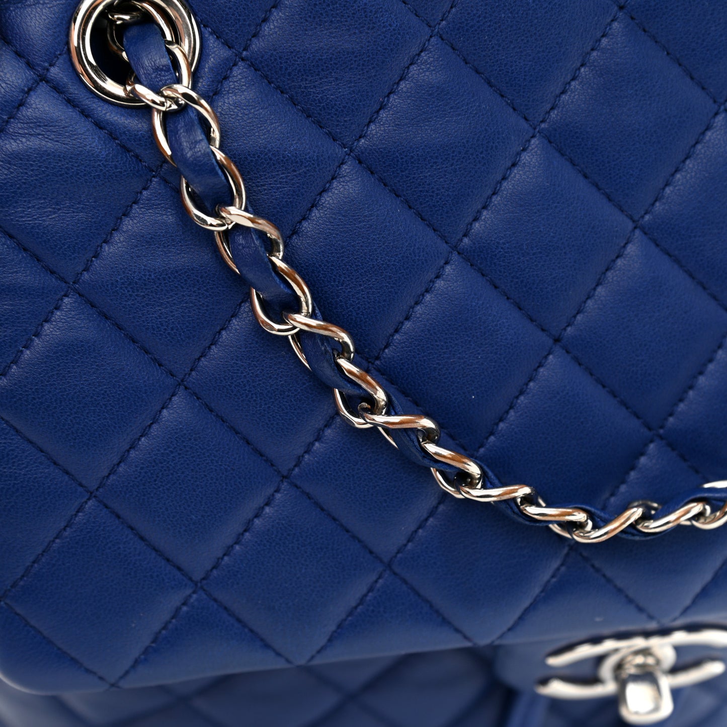 Lambskin Quilted Large Urban Spirit Backpack Blue