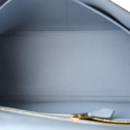 Hermes Evercolor Kelly Retourne 28 Bleu Lin 5 of 11