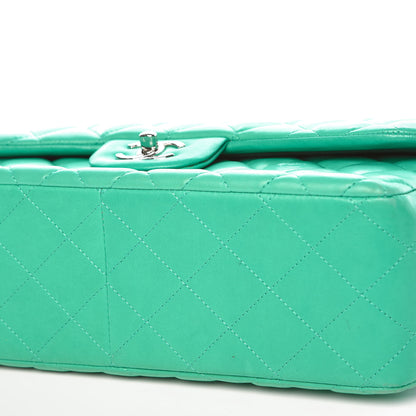 Chanel Lambskin Quilted Jumbo Double Flap Green 13 of 13
