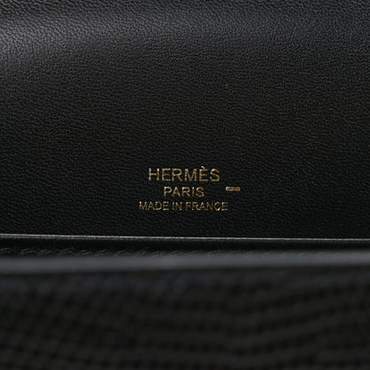 Hermes Lizard Mini Sac Roulis Black 6 of 10