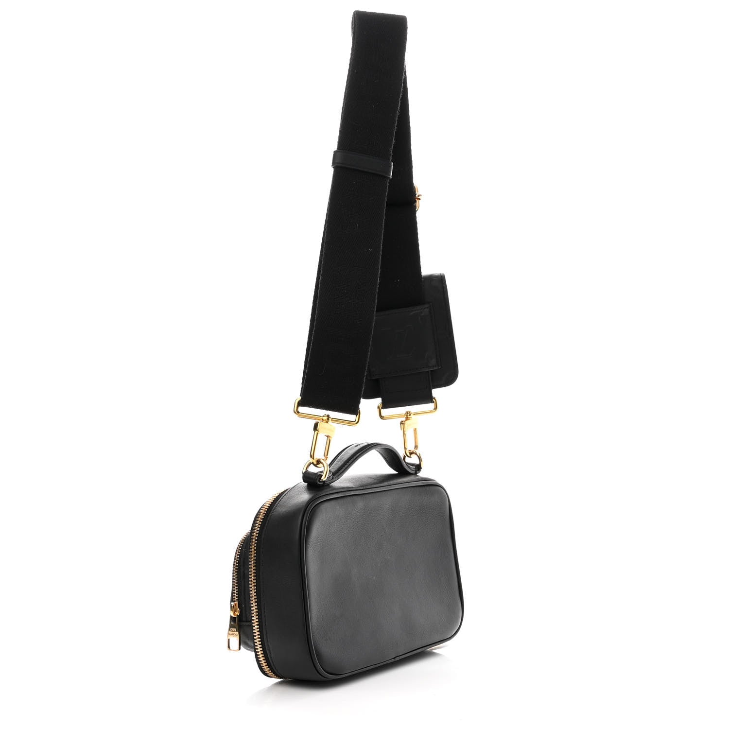 Louis Vuitton Calfskin Monogram Embossed Utility Crossbody Black 3 of 12