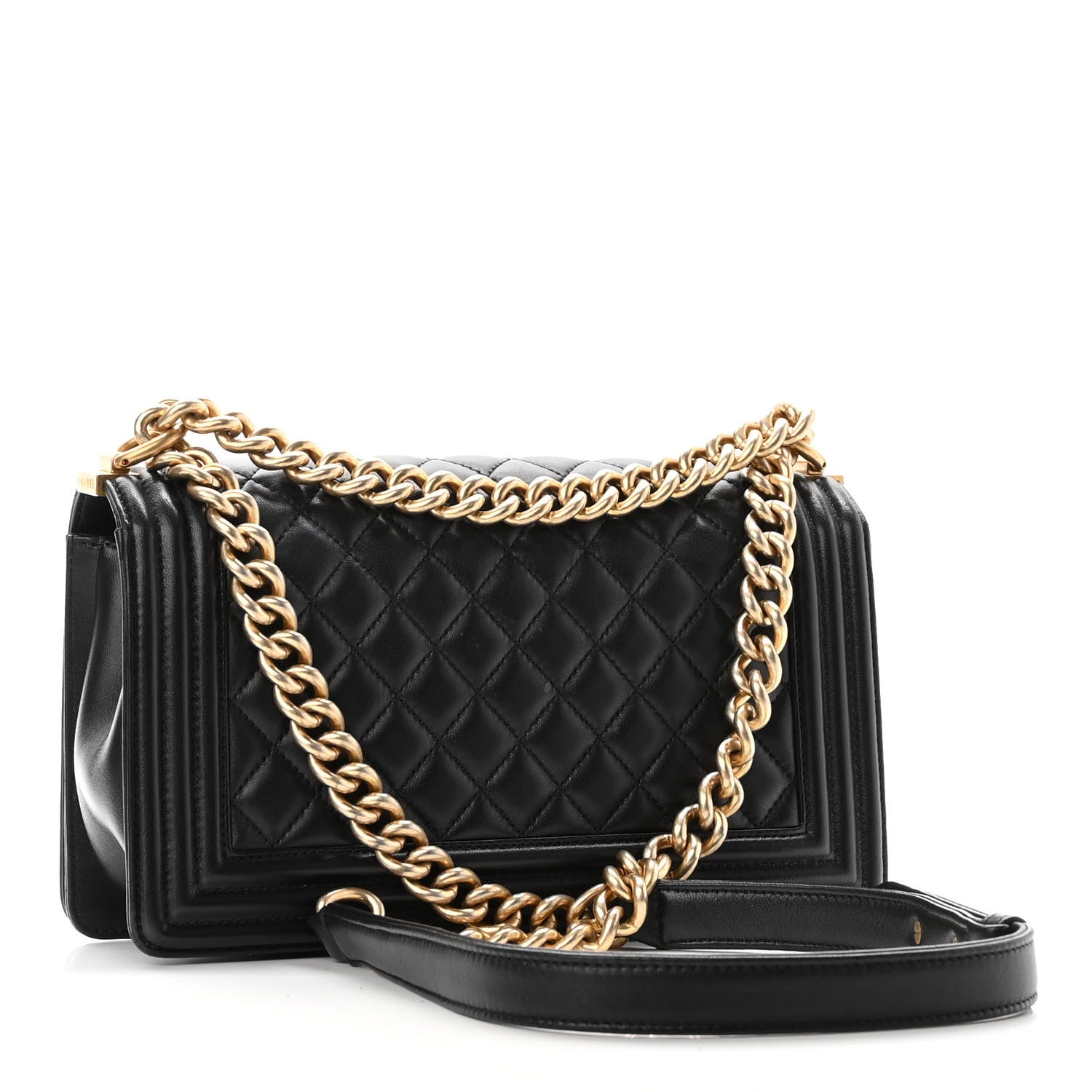 Chanel Lambskin Quilted Medium Boy Flap Black 3 of 11