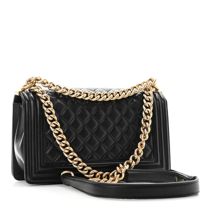 Chanel Lambskin Quilted Medium Boy Flap Black 3 of 11