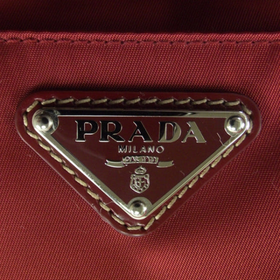 Nylon Tessuto Rosso Tote Bag