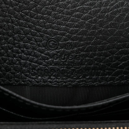 Gucci Pebbled Calfskin Soho Wallet On Chain Black 6 of 9