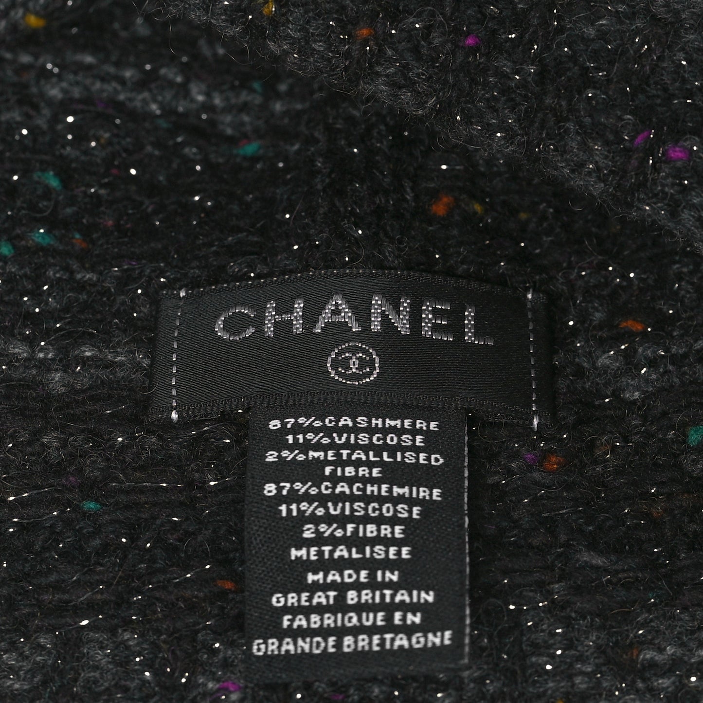 Cashmere Woven Glitter CC Beanie Hat Multicolor