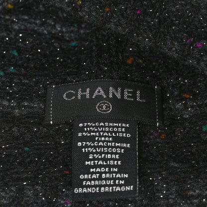 Chanel Cashmere Woven Glitter CC Beanie Hat Multicolor 3 of 3