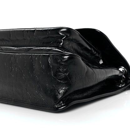Saint Laurent Crinkled Calfskin Matelasse Monogram Medium Niki Chain Satchel Black 9 of 9