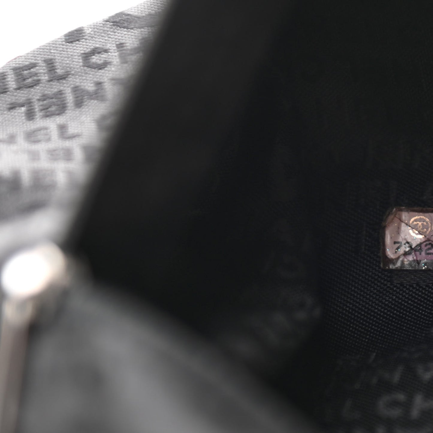 Lambskin Square Stitched Large Tote Black