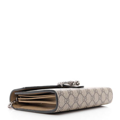 Gucci GG Supreme Monogram Mini Dionysus Chain Wallet Beige Taupe 4 of 11