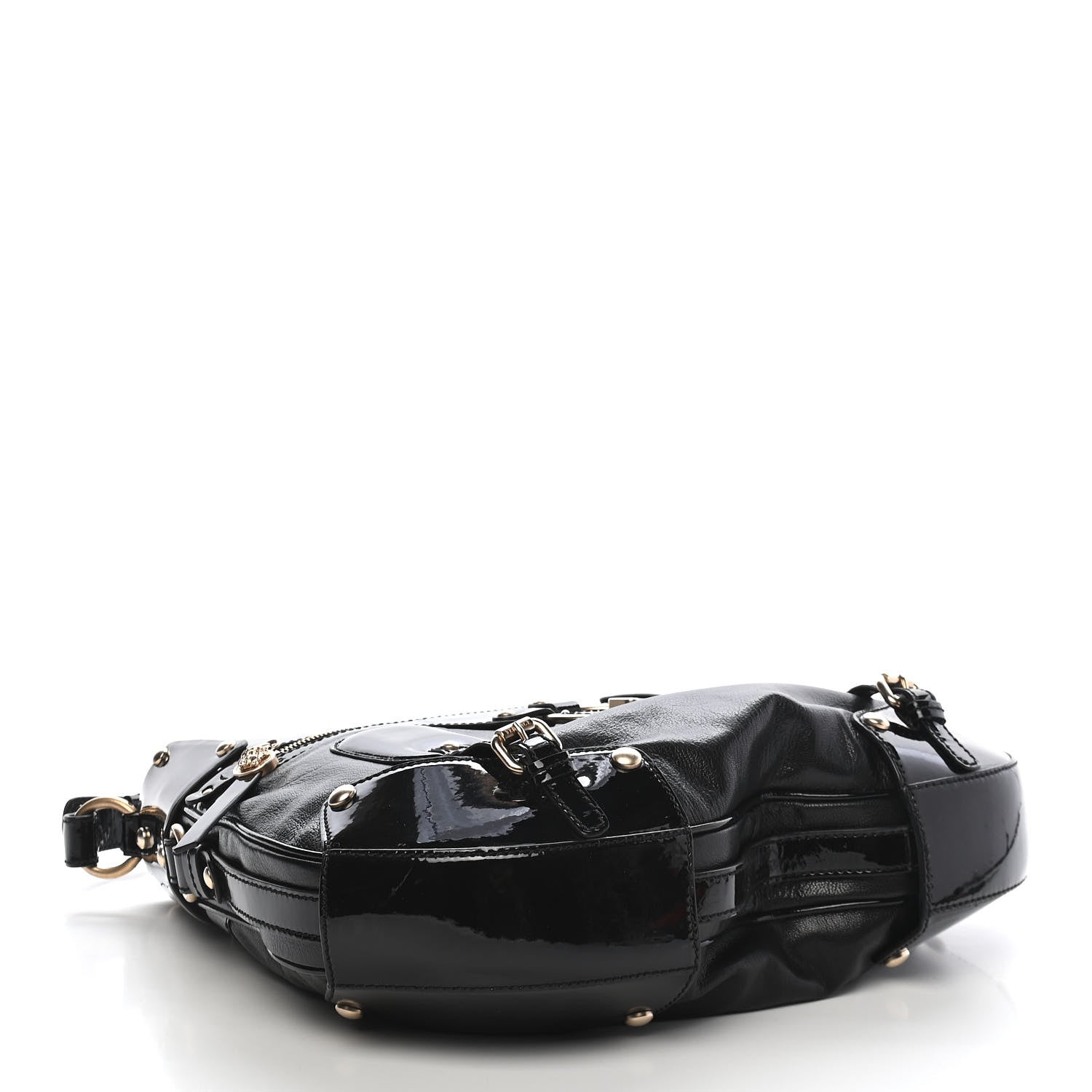 Versace Patent Studded Hobo Black 3 of 8