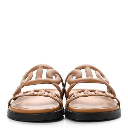 Hermes Nappa Extra Sandals 35.5 Naturel 2 of 8
