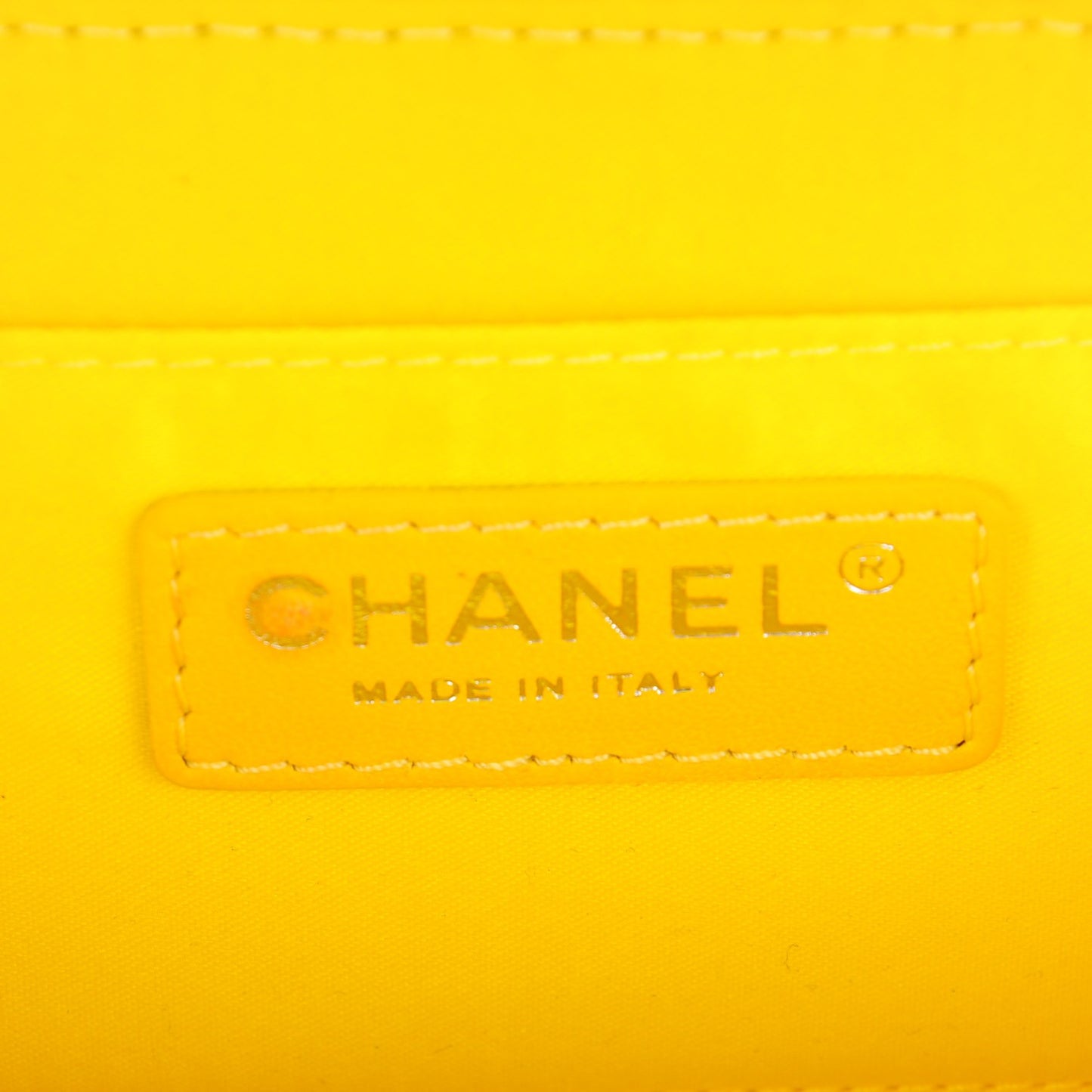 Patent Quilted Mini Pocket Box Yellow