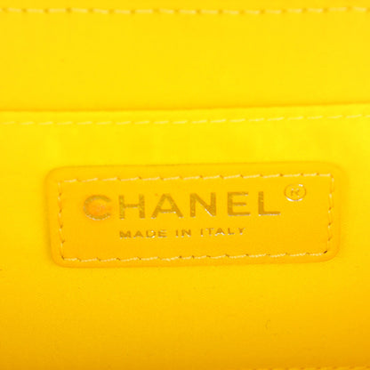 Chanel Patent Quilted Mini Pocket Box Yellow 6 of 7