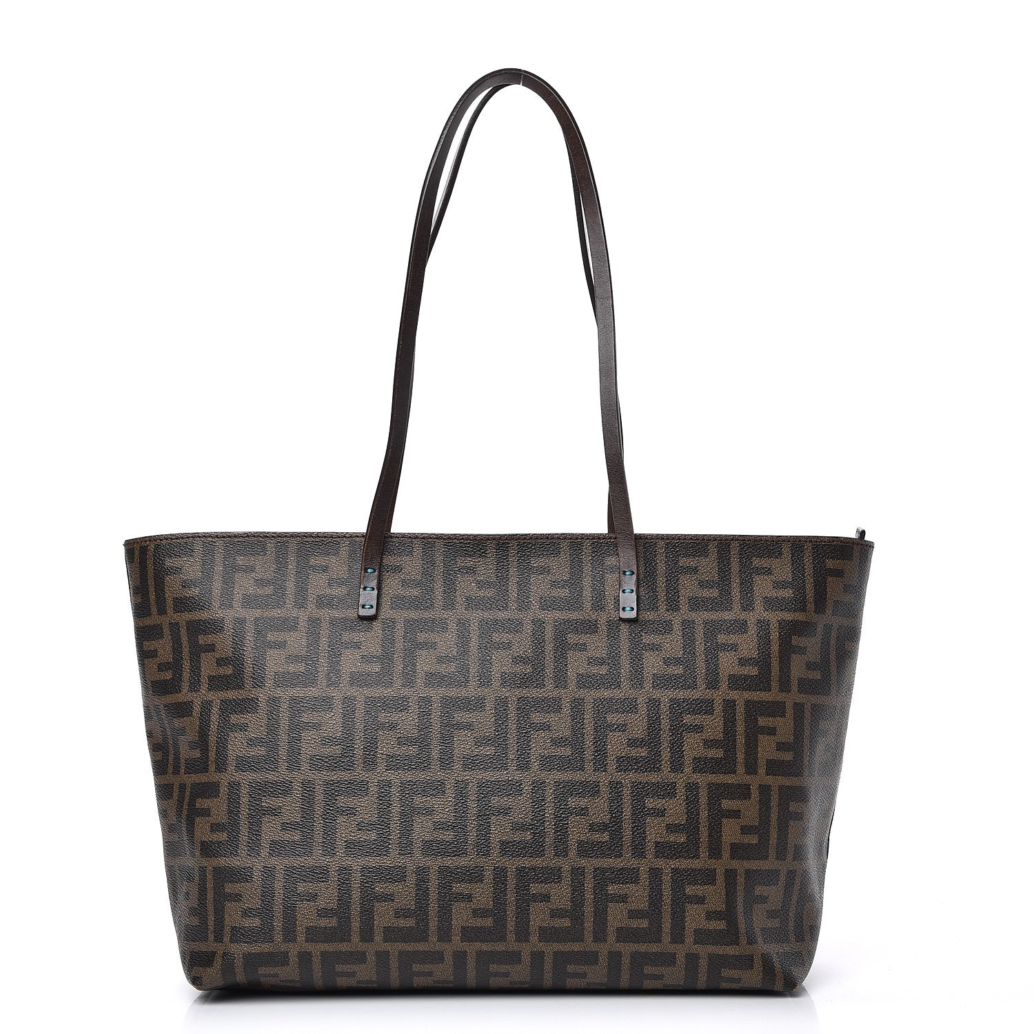 Fendi Zucca Spalmati Small Roll Tote Tobacco Lago 1 of 7