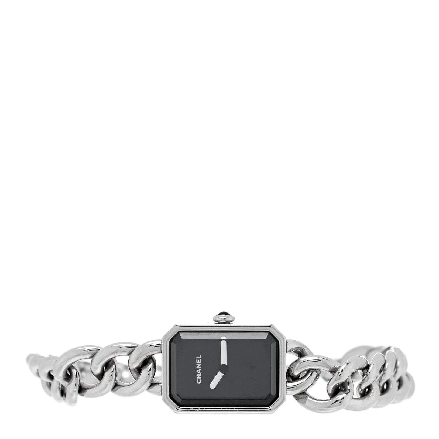 Stainless Steel 16mm Chain Premiere Quartz Watch Black