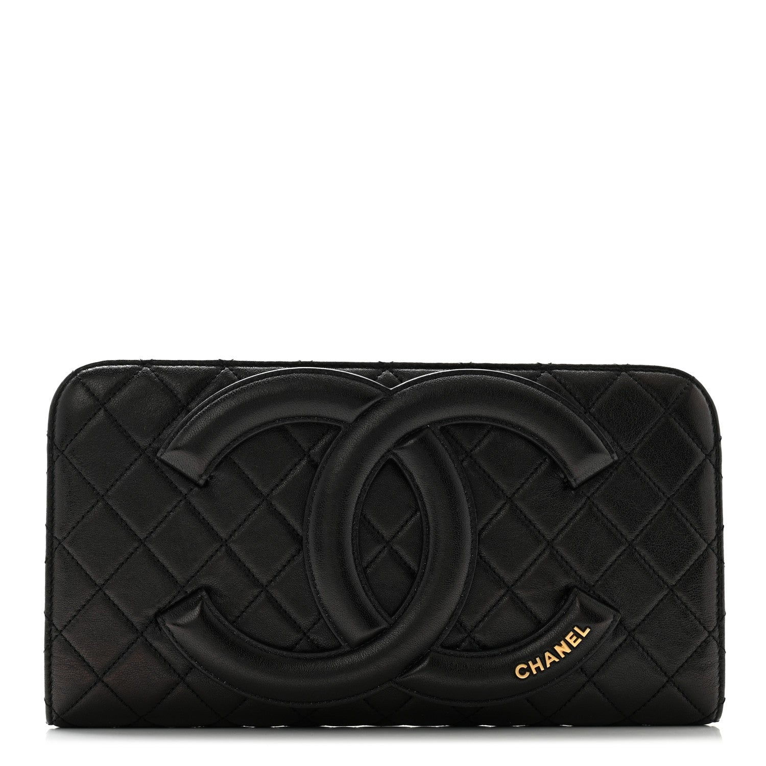 Chanel Lambskin Quilted Coco Midnight Clutch  Black 1 of 10