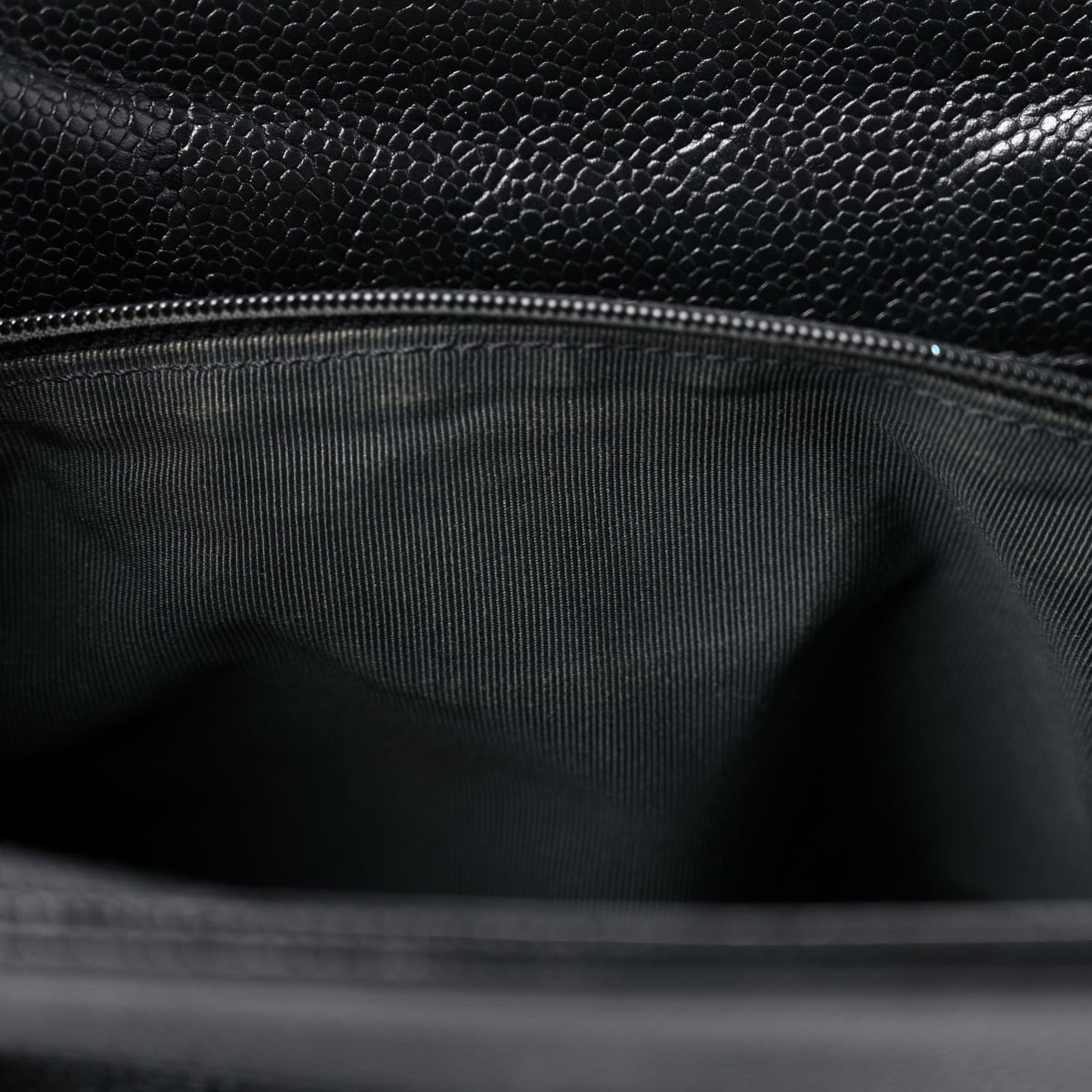 Caviar Quilted CC Shopping Tote Black