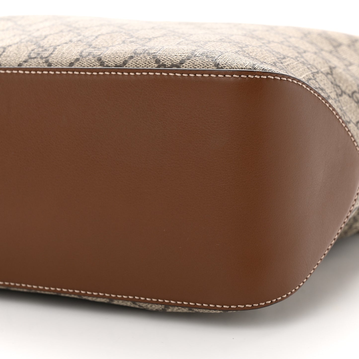 GG Supreme Monogram Large Linea A Hobo Light Brown