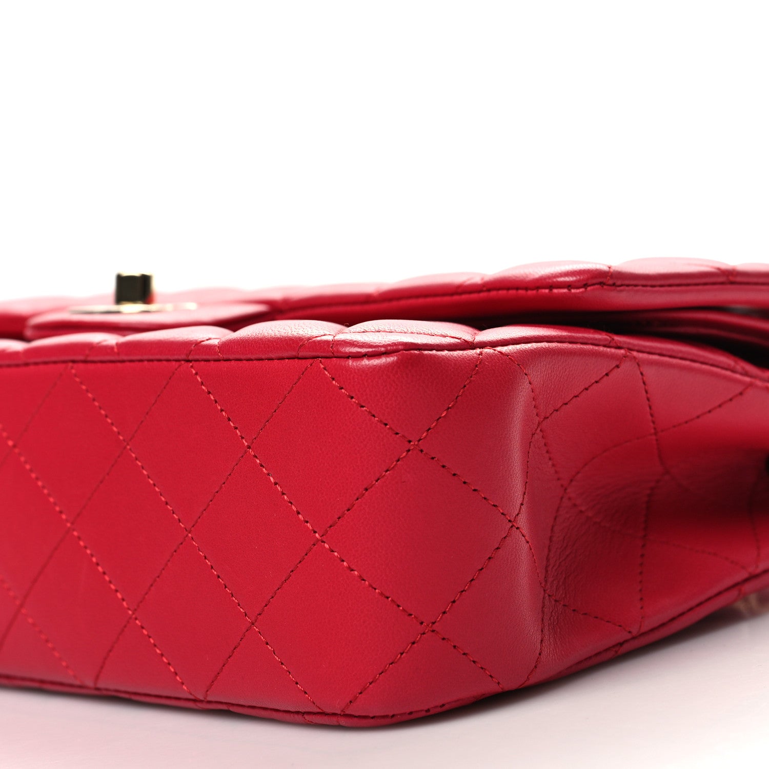 Chanel Lambskin Quilted Medium Double Flap Red 10 of 10