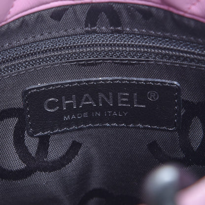 Chanel Calfskin Quilted Small Cambon Tote Pink Black 6 of 8