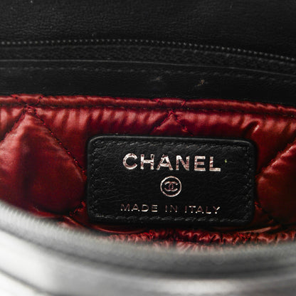 Chanel Lambskin Quilted Flap Cosmetic Case Black 7 of 8