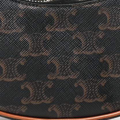 Celine Canvas Calfskin Mini Ava Triomphe Shoulder Bag Tan 7 of 9