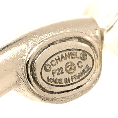 Chanel CC Hoop Drop Chain Earrings Gold 4 of 4
