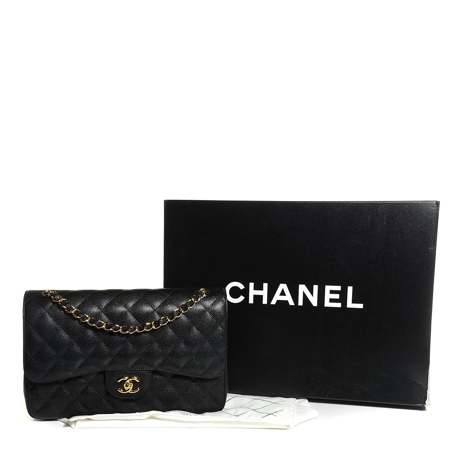 Chanel Caviar Quilted Jumbo Double Flap Black 5 of 11