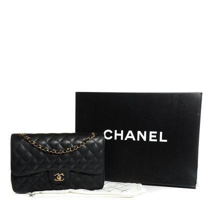 Chanel Caviar Quilted Jumbo Double Flap Black 5 of 11