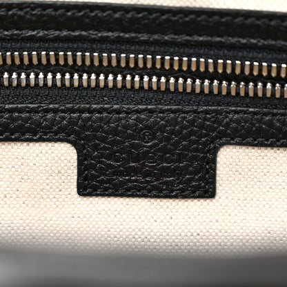 Gucci Piuma Calfskin Jumbo GG Embossed Medium Messenger Bag Black 6 of 9