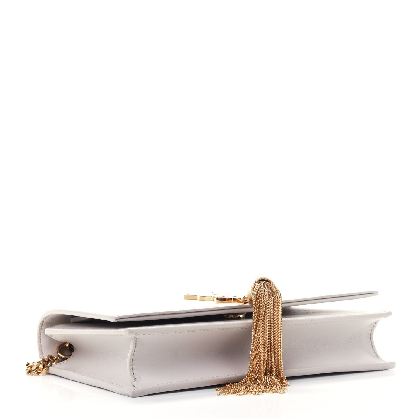 Smooth Calfskin Classic Monogram Kate Tassel Chain Wallet Porcellana