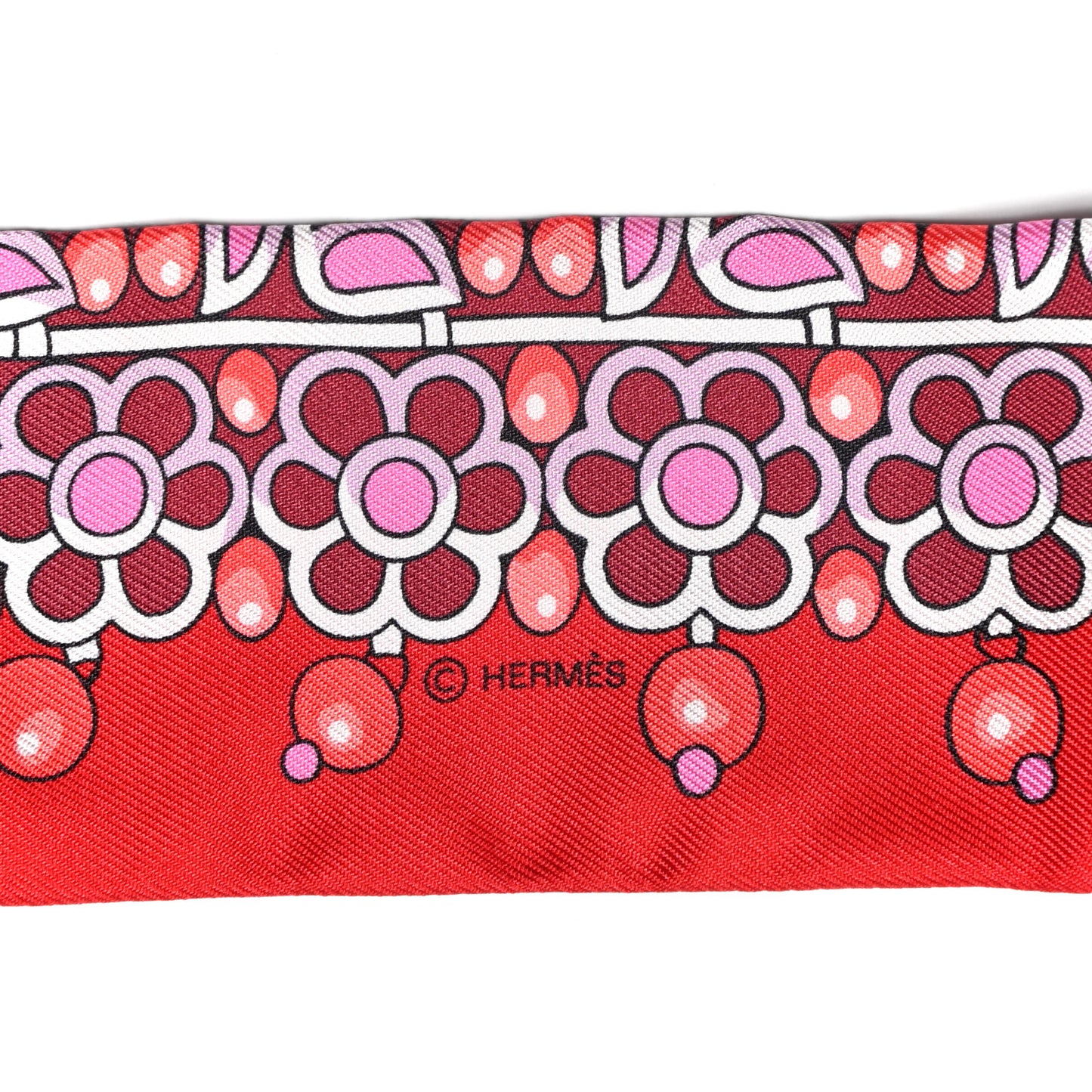 Silk Parures Des Maharajas Twilly Fuchsia Parme Rouge