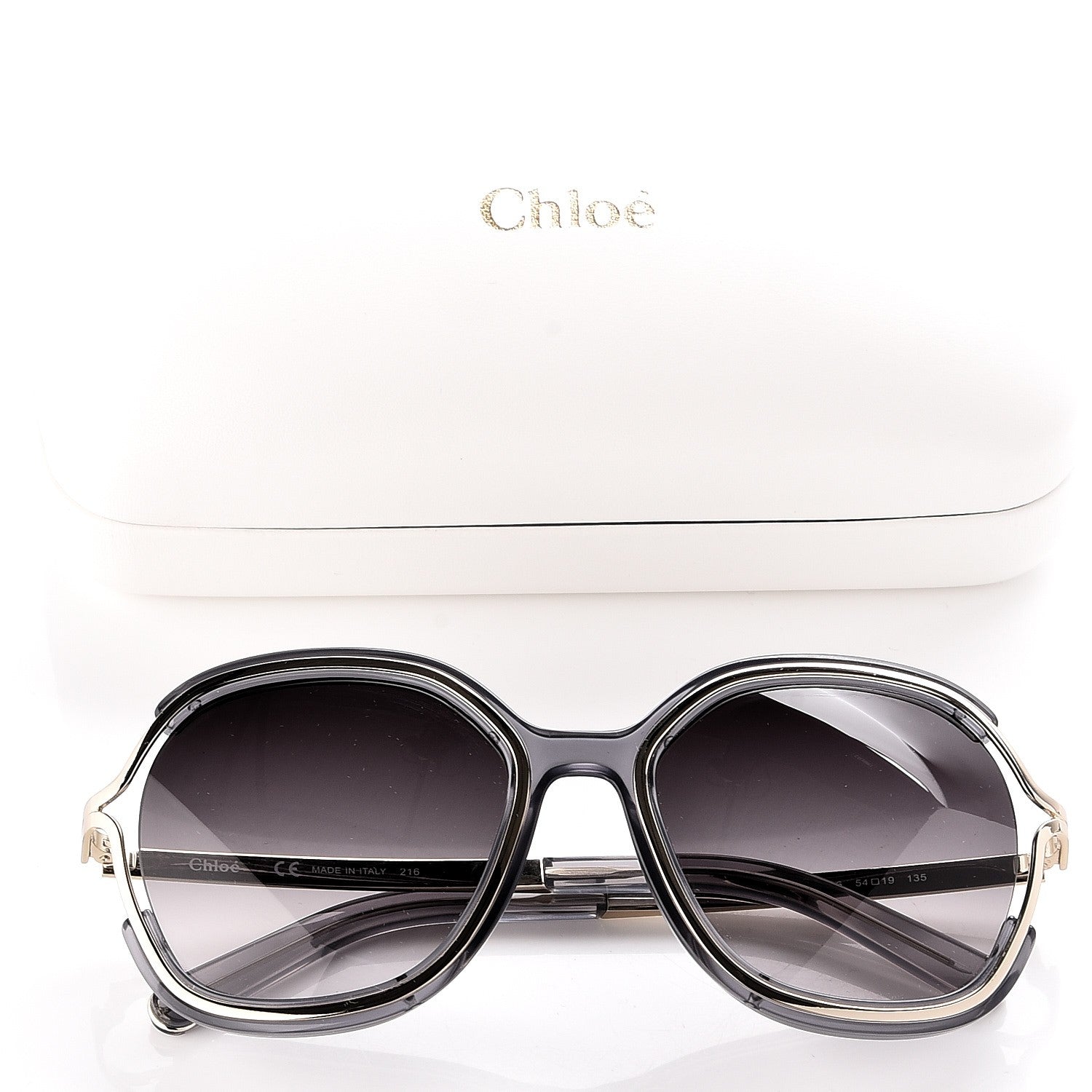 Chloe Jayme Oversized Round Sunglasses CE689S Dark Grey 8 of 8