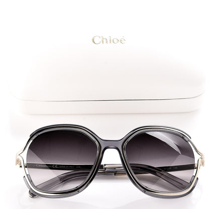 Chloe Jayme Oversized Round Sunglasses CE689S Dark Grey 8 of 8
