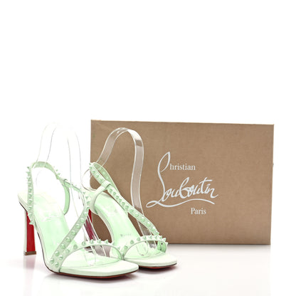 Christian Louboutin Suede Rosa Condorapik 85 Spike Sandals 38 Studio Green 8 of 8