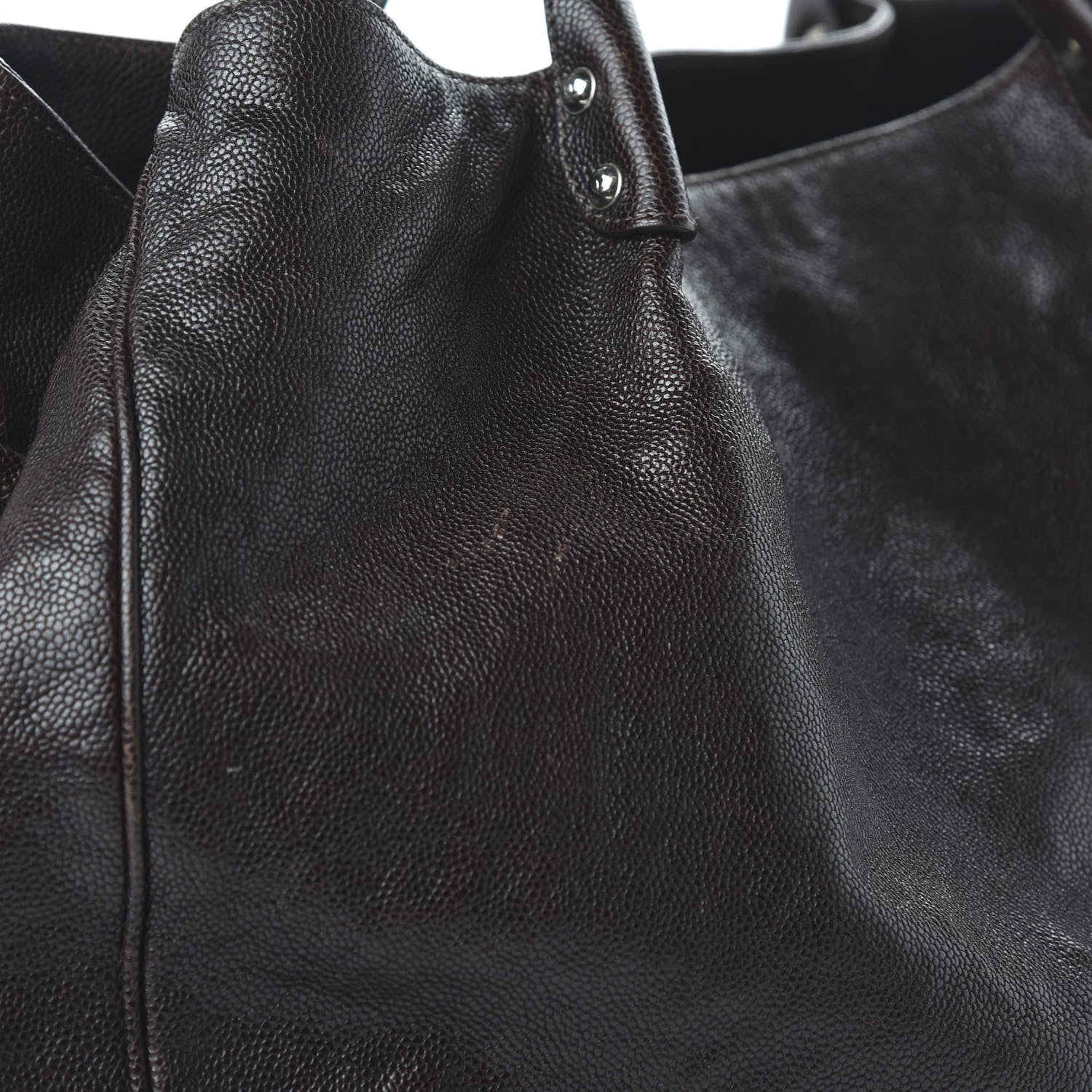 Chanel Glazed Caviar Large Pocket In The City Tote Brown 8 of 11