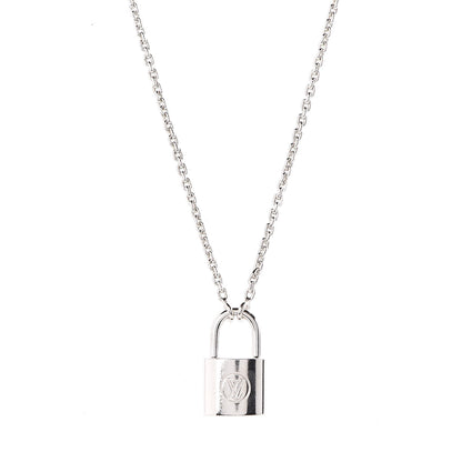 Louis Vuitton Sterling Silver Lockit Necklace 4 of 7