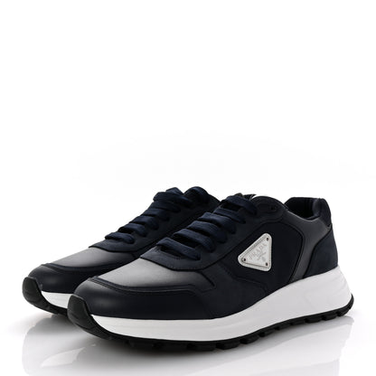 Prada Rois Nylon Triangle Logo Mens Low Top Sneakers 8.5 Bluette 4 of 10