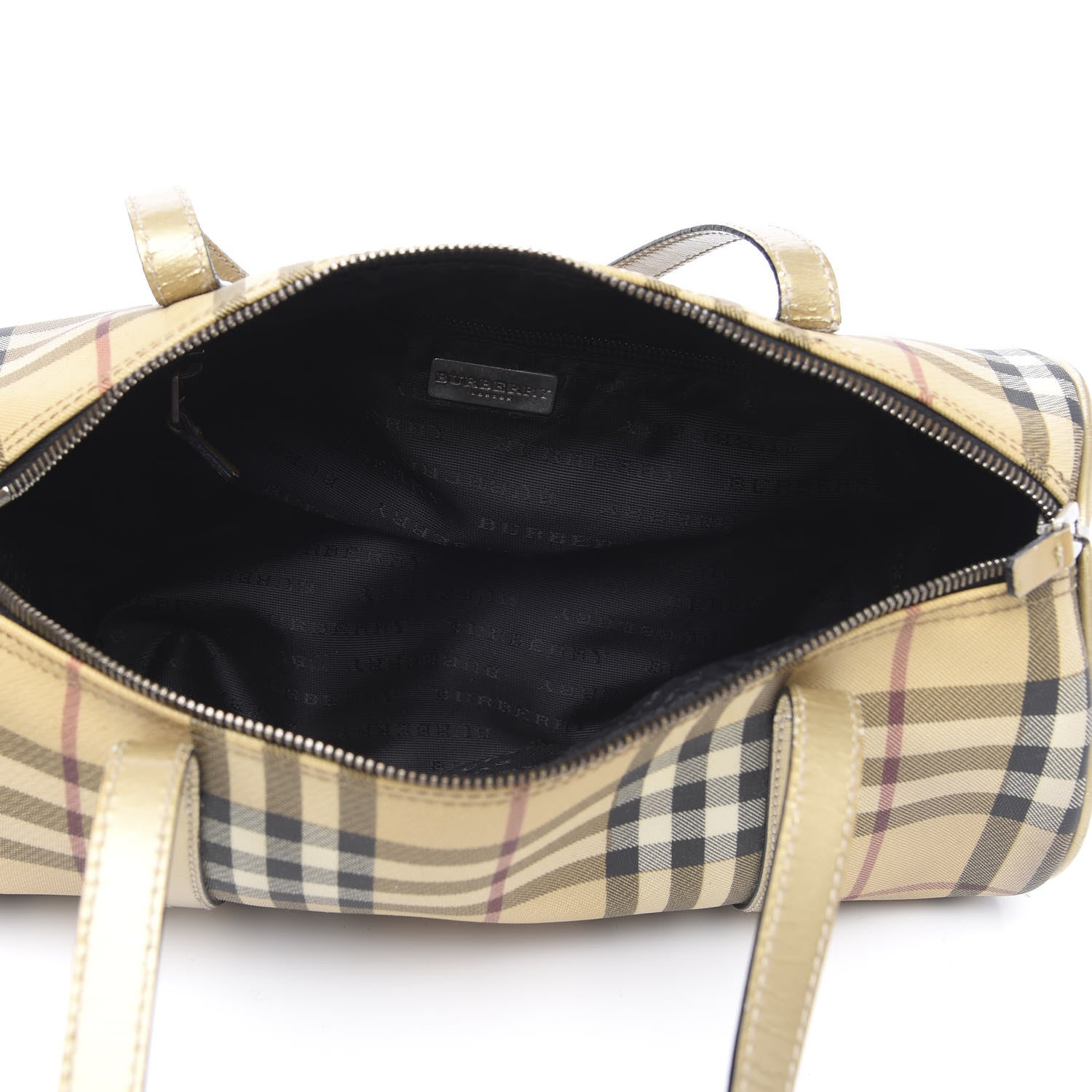 Burberry House Check London Satchel Gold 5 of 15