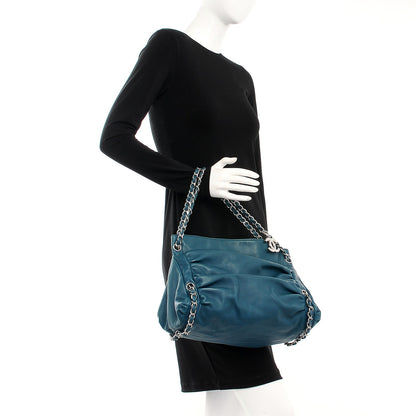 Chanel Lambskin Large Sharpei Shoulder Bag Turquoise 2 of 10