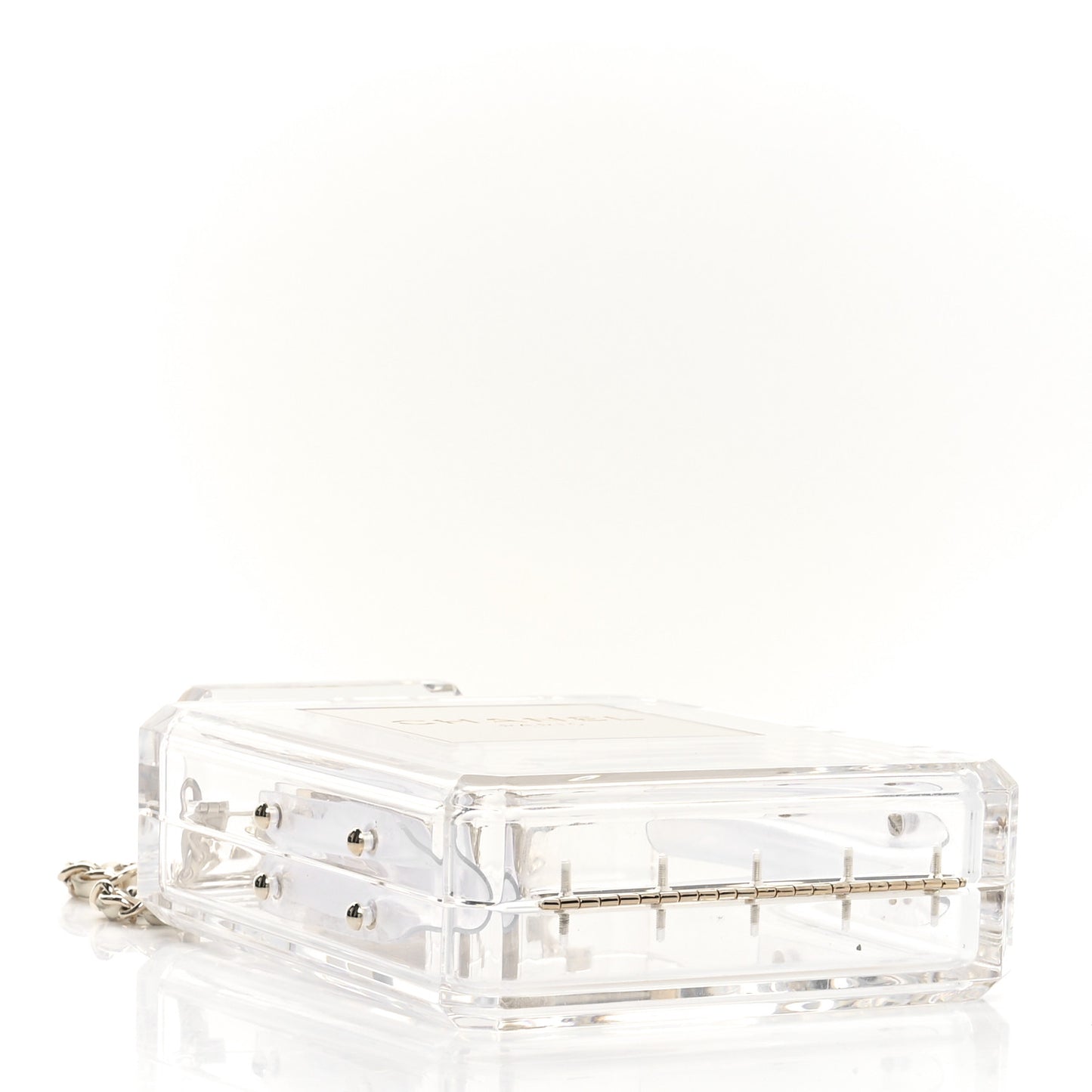 Transluscent Plexiglass Perfume Bottle Clutch