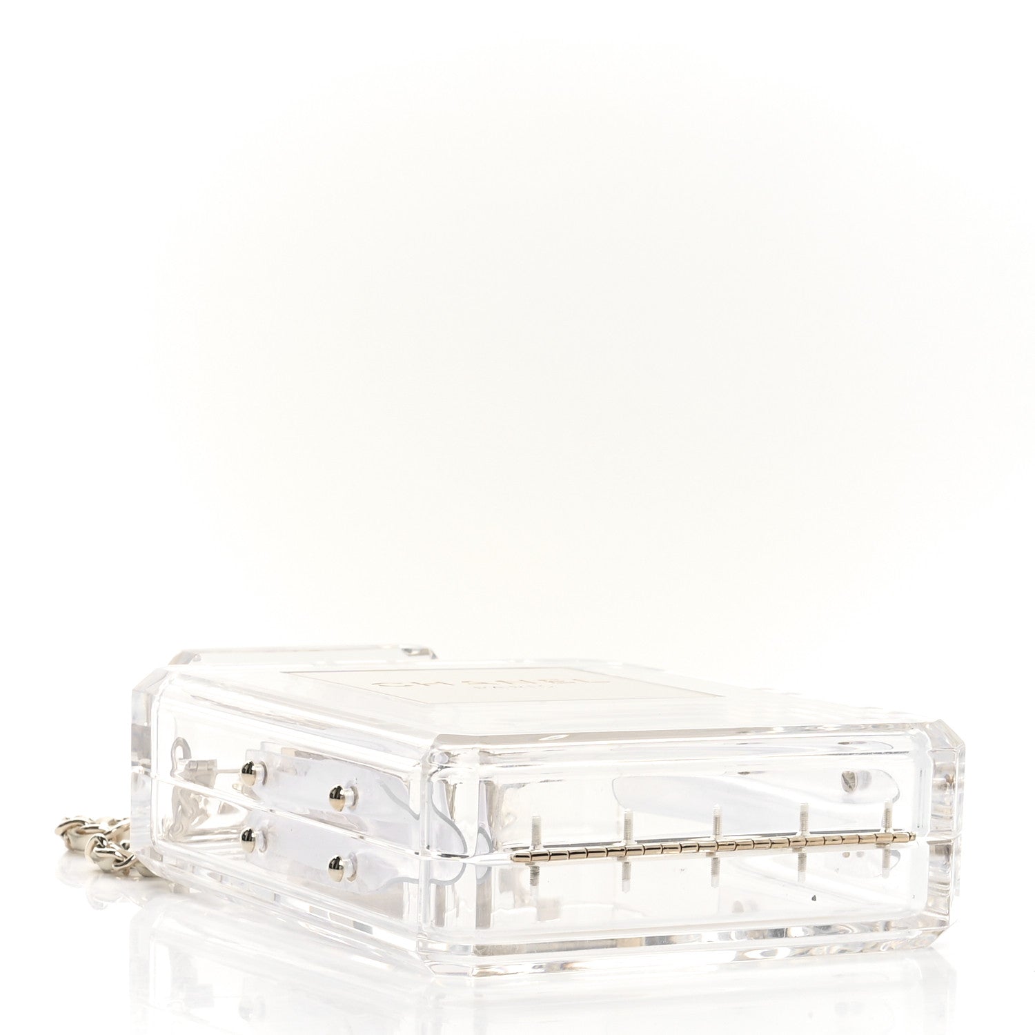 Chanel Transluscent Plexiglass Perfume Bottle Clutch 4 of 9