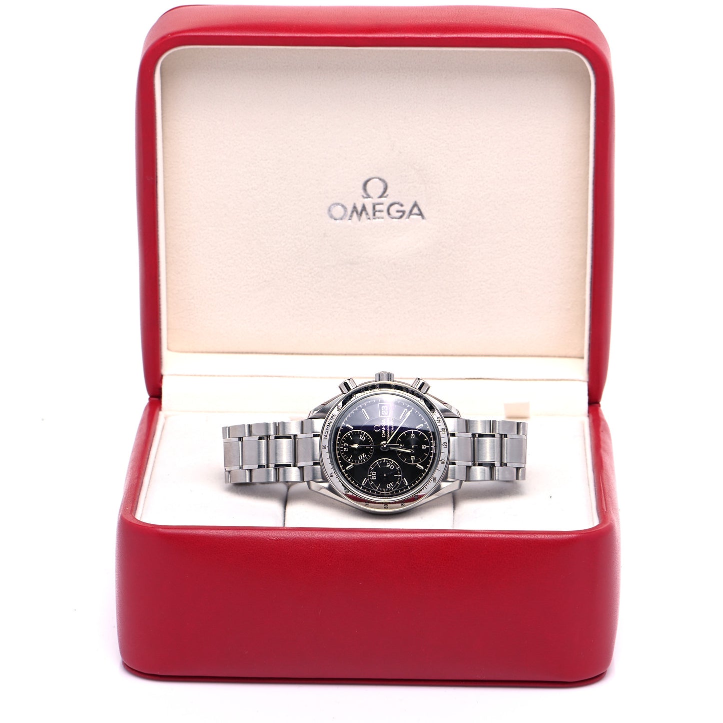 Stainless Steel 39mm Speedmaster Chronograph Automatic Watch Black 3513.50
