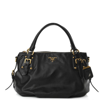 Prada Vitello Soft Shopping Satchel Black 1 of 14