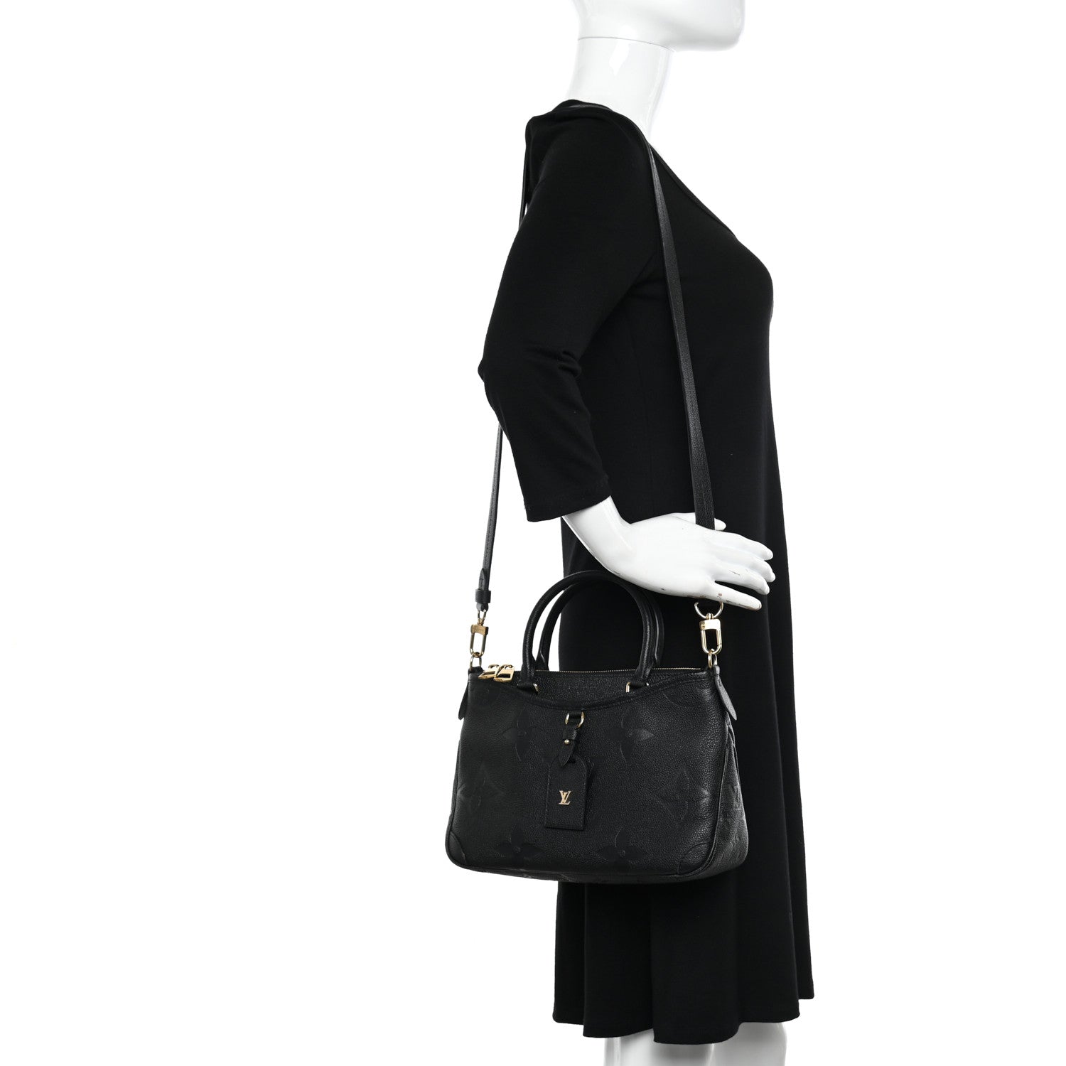 Louis Vuitton Empreinte Monogram Giant Trianon PM Black 2 of 13