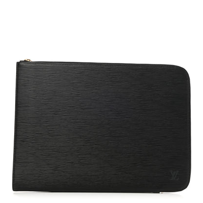 Louis Vuitton Epi Poche Documents Portfolio Case 39 Black 1 of 7