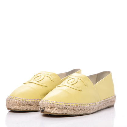 Chanel Lambskin CC Espadrilles 41 Yellow 3 of 15